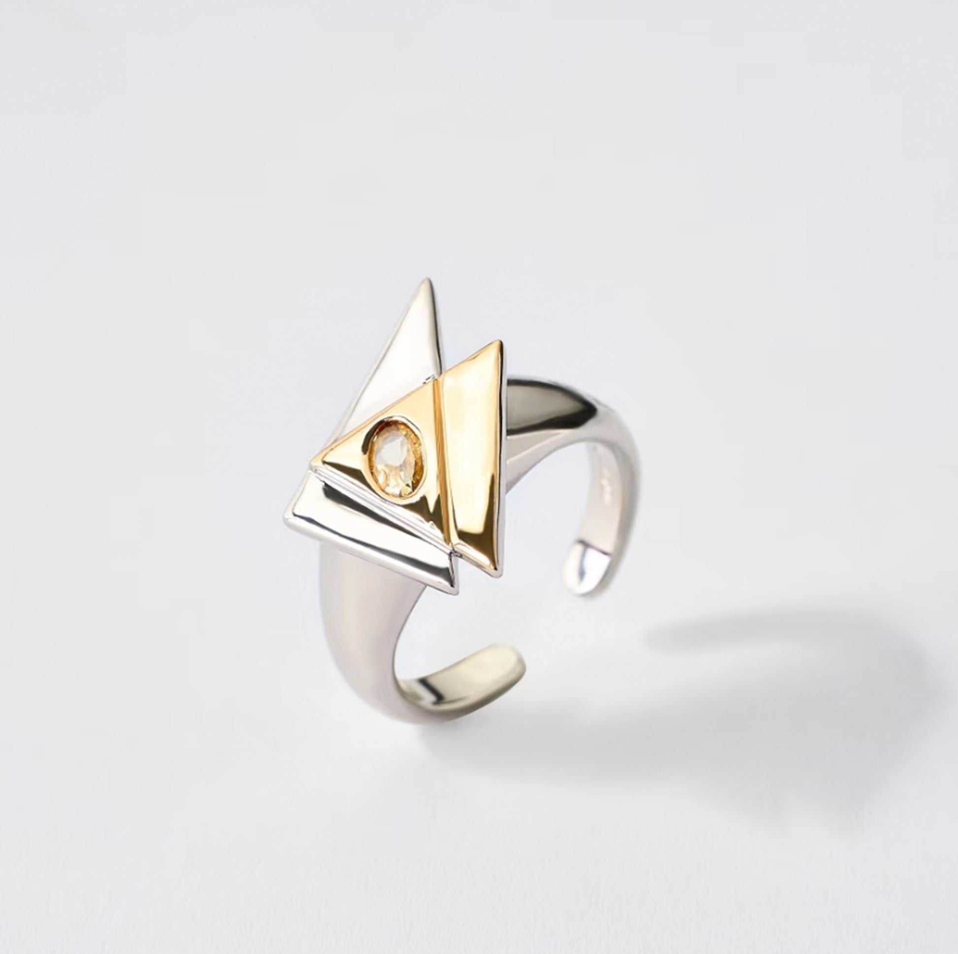 Silver Scorpio ring with zircon by QiBai London