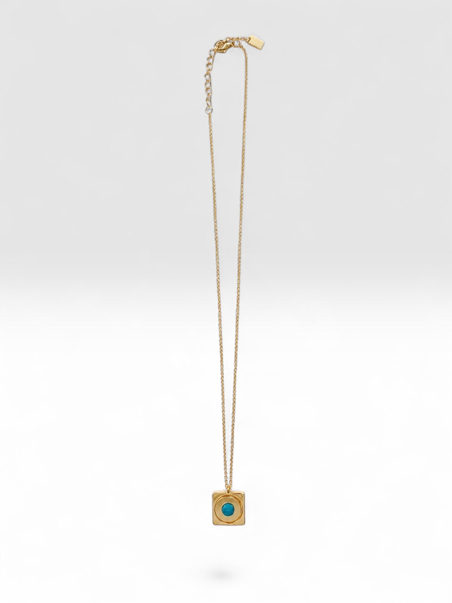 Gold Starrr Necklace with Blue Aventurine crystal by QiBai London