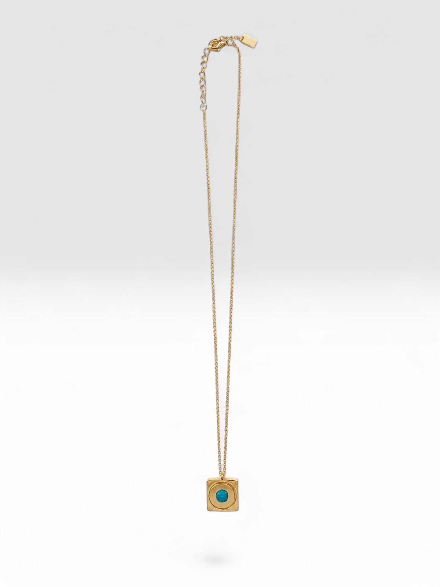 Gold Starrr Necklace with Blue Aventurine crystal by QiBai London