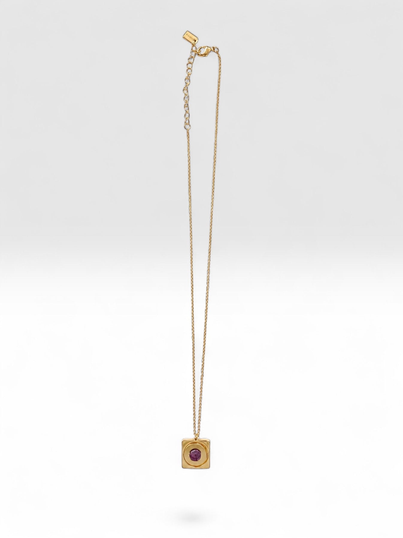 Gold Starrr Necklace with Amethyst crystal by QiBai London