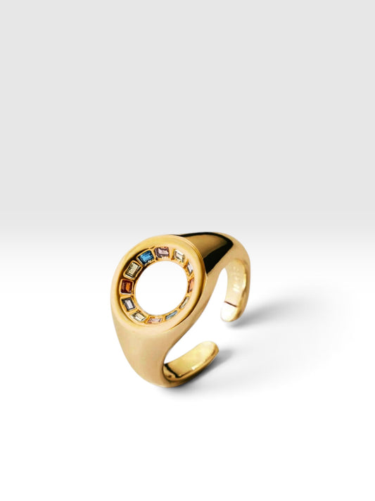 Vitre gold ring by QiBai London